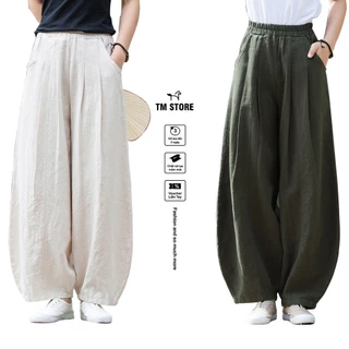 [Tư Mã] (Premium) Quần Dáng Rộng Vintage Nhật Bản lưng chun Nam Nữ