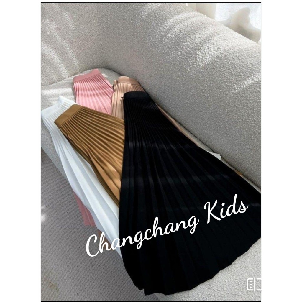 Chân váy dài dập ly cho bé nhỏ đến lớn 40kg 50kg CHANGCHANGKIDS cho mẹ và bé 3,4,5,6,7,8,9,10,12,13,14,15 tuổi
