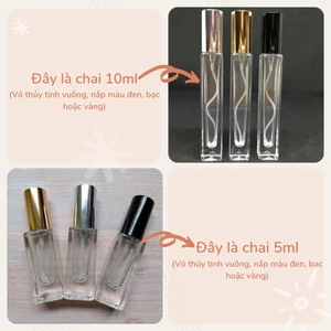 Lọ chiết nước hoa thủy tinh, chai chiết rỗng siêu dầy, siêu đẹp (màu ngẫu nhiên)