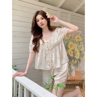 B2 Set Lụa Ngủ Ngắn Tay Nữ Lụa Tơ Mềm Mại 3 Món Phương Linh Underwear
