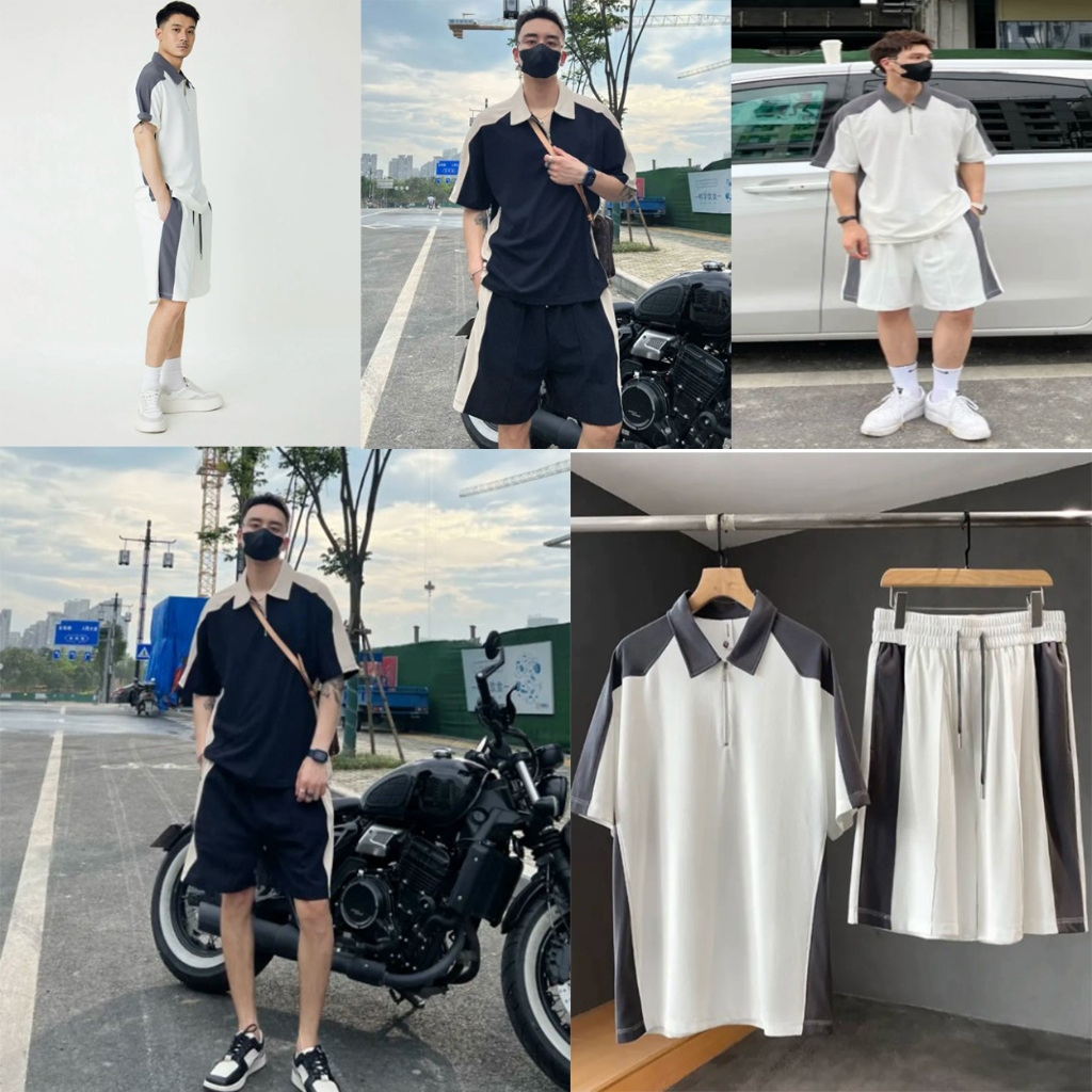 [có BIGSIZE] Bộ nam hè PoLo khóa có BigSize chất liệu thun cotton cá ...