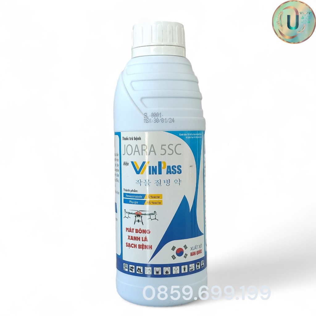 Vinpass Hexaconazole 5% trị bệnh nắm hồng, thán thư, mát bông, xanh lá ...