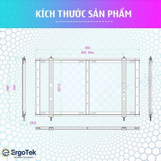 Gía Treo TiVi Cố Định Sát Tường ErgoTek E95 65 - 75 - 85 - 100 inch - Khung Treo TiVi Nhập Khẩu