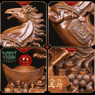 Tượng ngựa phong thuỷ, Mã đáo thành công, Tuổi ngọ, Tượng phong thủy, Decor Trang trí nhà cửa, Quà tặng ý nghĩa - SUNNY