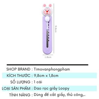 Dao Rọc Giấy Loopy Mini Cute Dạng Bút Đồ Dùng Học Tập Dễ Thương Timo VPK73