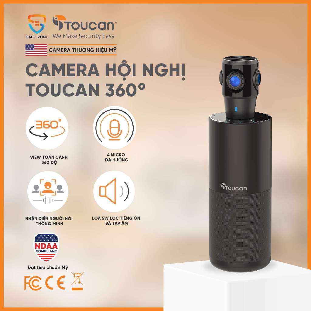 Camera loa hội nghị 360 Toucan, camera phòng họp, loa bluetooth, hàng ...
