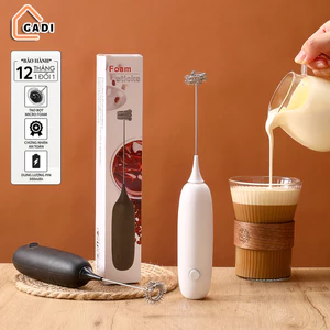 Máy đánh trứng sữa, tạo bọt cafe cầm tay mini cao cấp Gadi - chất liệu ABS, thép không gỉ sử dụng pin tiện lợi