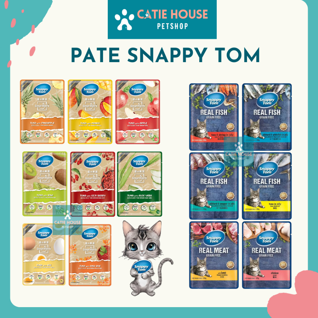 (Hỏa Tốc) Pate Snappy Tom Trái Cây 70g, Pate Snappy Tom REAL Meat Fish ...