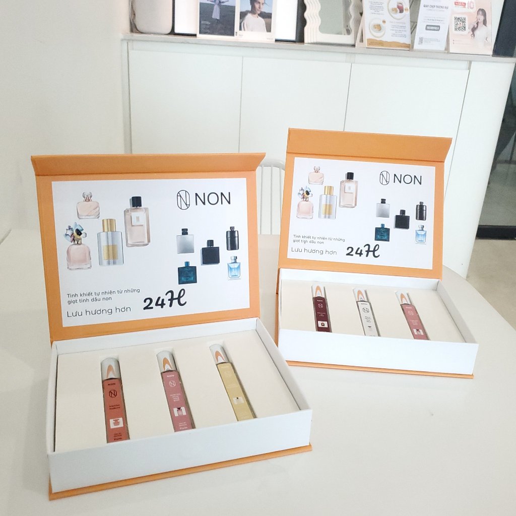 Hộp đựng chai chiết nước hoa - Hộp cứng, nắp nam châm làm quà tặng