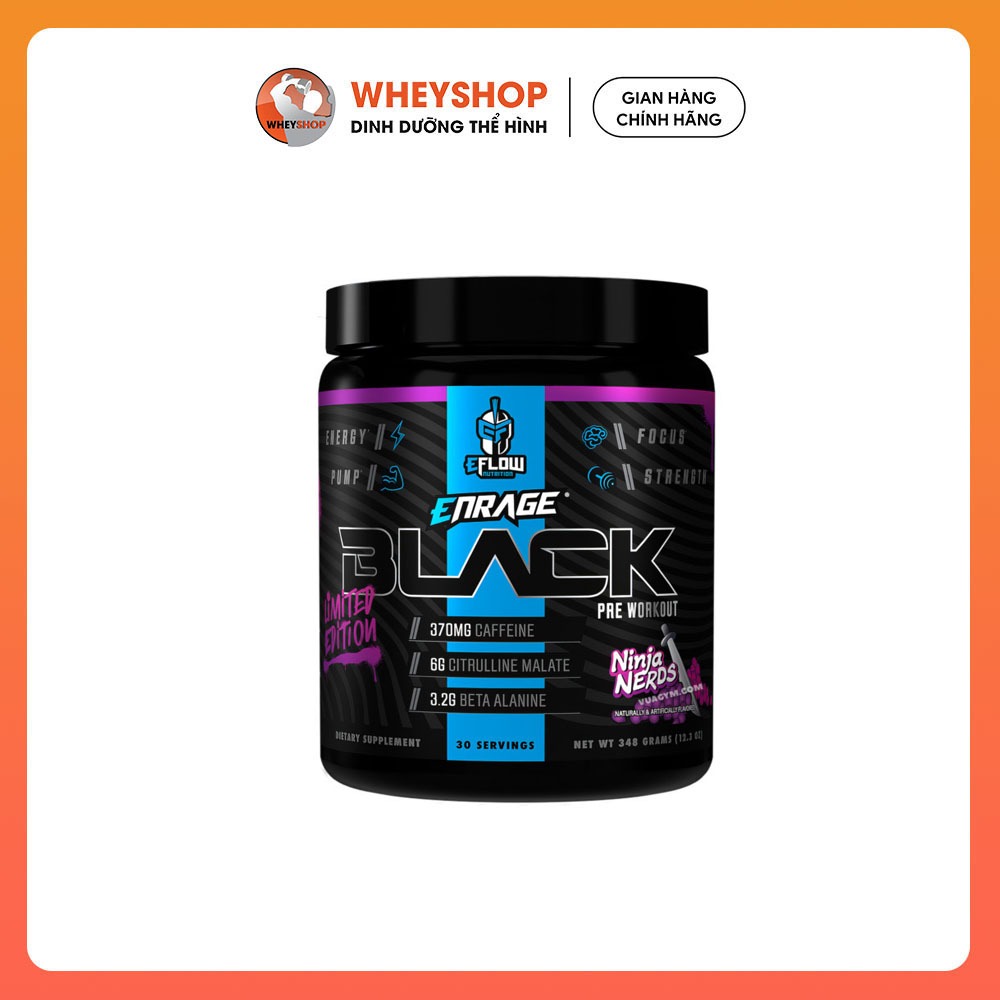 [ FREESHIP ] Bột uống trước tập Enrage Black Pre Workout (30 servings
