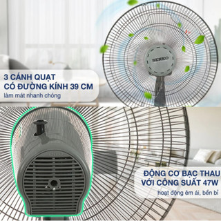 Quạt Lửng Senko L1638 Chính Hãng Với 3 Tốc Độ Gió Không Ồn, Công Suất 45W, Lõi Đồng, Bảo Hành 2 Năm