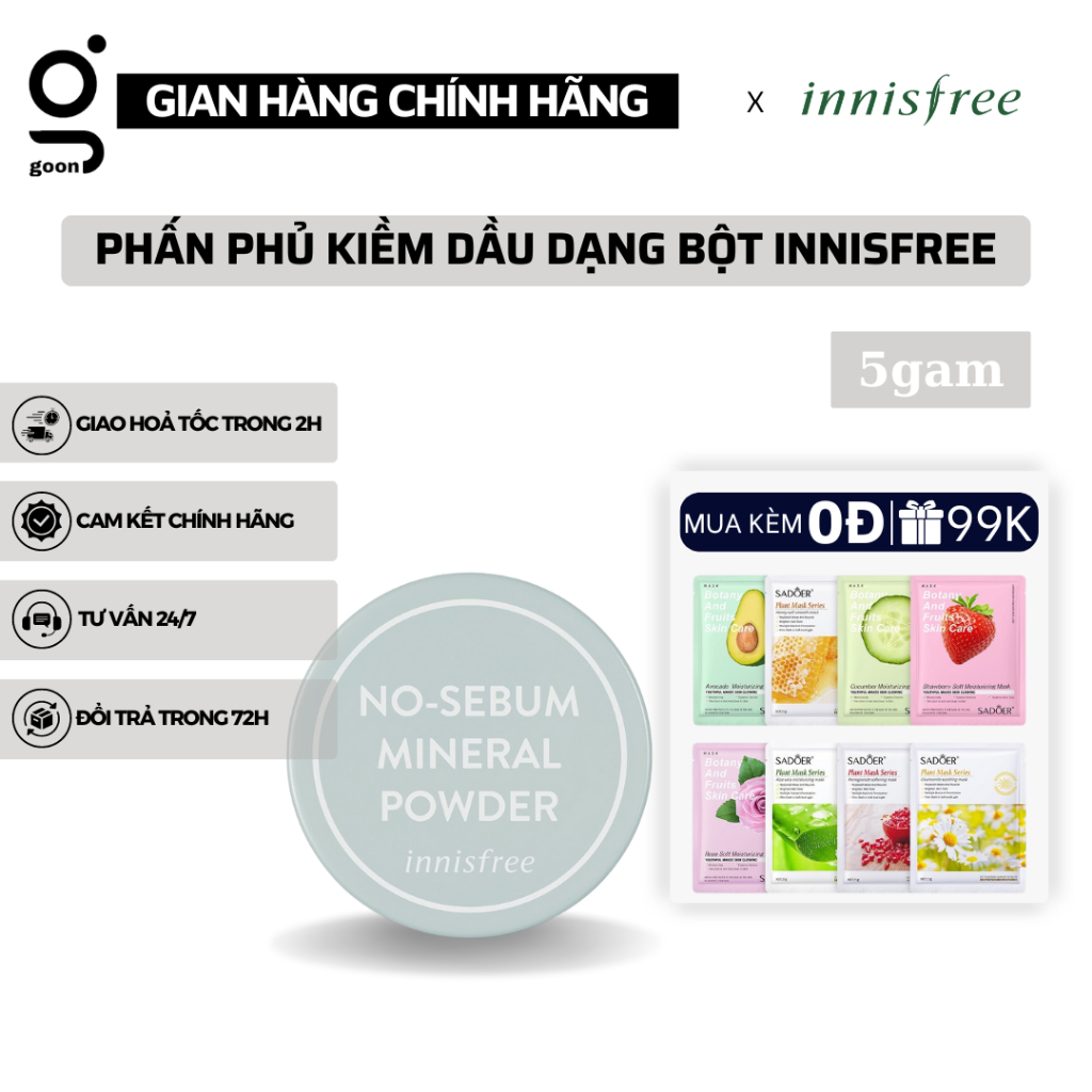 Phấn phủ innisfree phấn phủ bột phấn phủ kiềm dầu innisfree No-Sebum ...