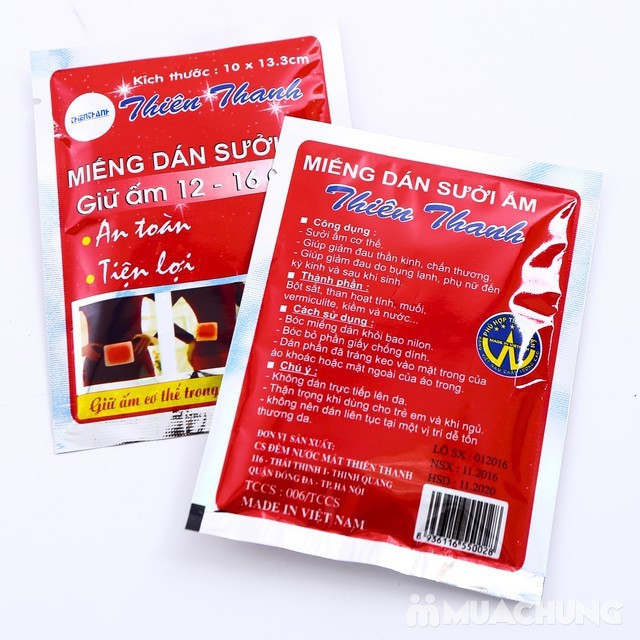 Miếng dán giữ nhiệt THIÊN THANH giữ ấm cơ thể hộp 10 miếng