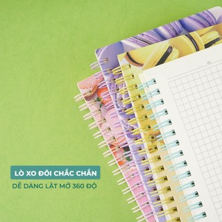 Sổ Lò Xo Kẻ Caro 180/200 Trang A5/A6/A7/B5 CLASSMATE MACARON, Sổ Tay Ghi Chép, Take Note, Bujo - 100gsm 20-001B5/A5