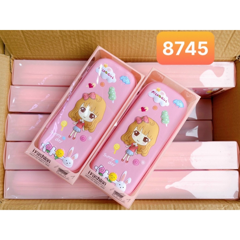 Hộp Đựng Bút Họa Tiết In Nổi 3D Vải Chống Thấm Nước Nhiều Mẫu Cute Túi Chứa Viết Khóa Kéo Dễ Thương dành cho học sinh