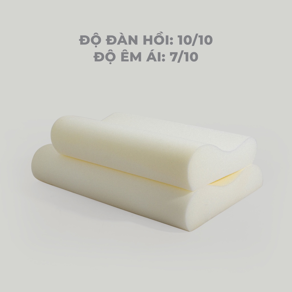 Ảnh Gối Ngủ Foam Gòn Bedding Thiết Kế Công Thái Học Chống Đau Mỏi Vai Gáy 30x50, 38x60 cm 2