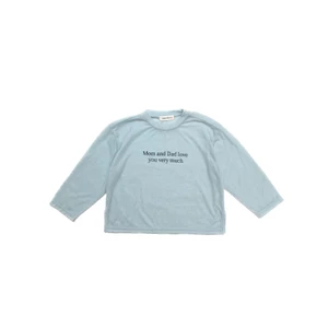 CANDIMIMI Áo Dài Tay Cotton In Chữ Mềm Mại Cho Bé Gái - Phong Cách Hàn Quốc