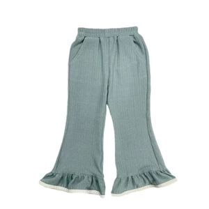 CANDIMIMI Quần Thun Cotton Loe Gấu Bèo Mềm Mát Cho Bé Gái - Phong Cách Hàn Quốc