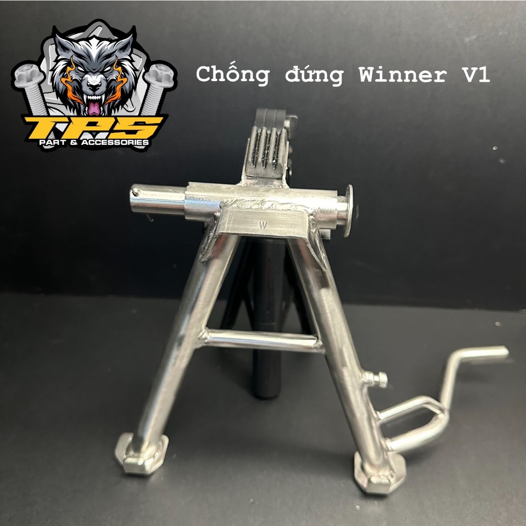 Chống đứng thương hiệu TPS inox 304 dành cho mọi loại xe máy (hàng sáng bóng sắc nét)