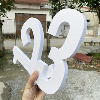Chữ Nổi Fomex Trắng 20cm T1 In Hoa Dán Tường Trang Trí Tiệm - Chữ 3d Decor Biển quảng cáo