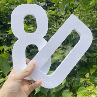 Chữ Nổi Fomex Trắng 20cm T1 In Hoa Dán Tường Trang Trí Tiệm - Chữ 3d Decor Biển quảng cáo