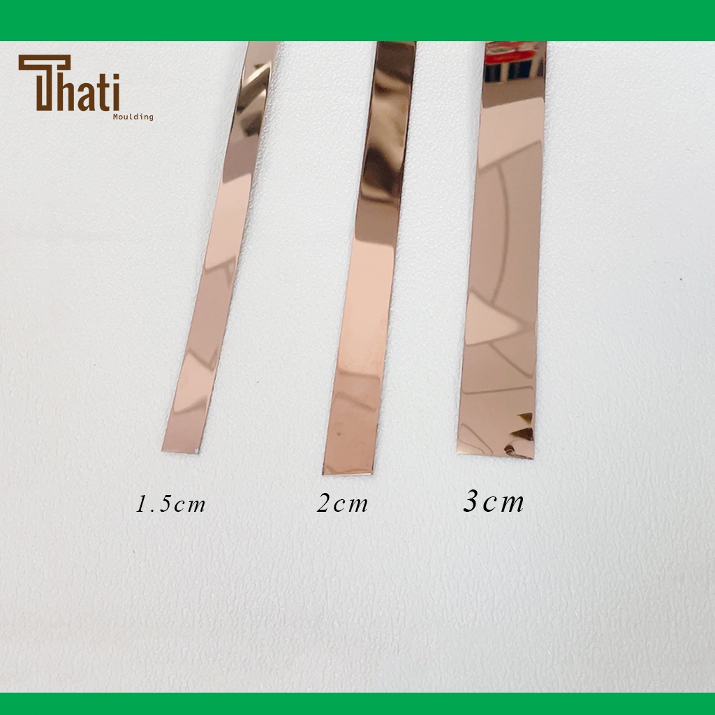Nẹp la inox (lập là), la inox dán tường hồng gương | Shopee Việt Nam