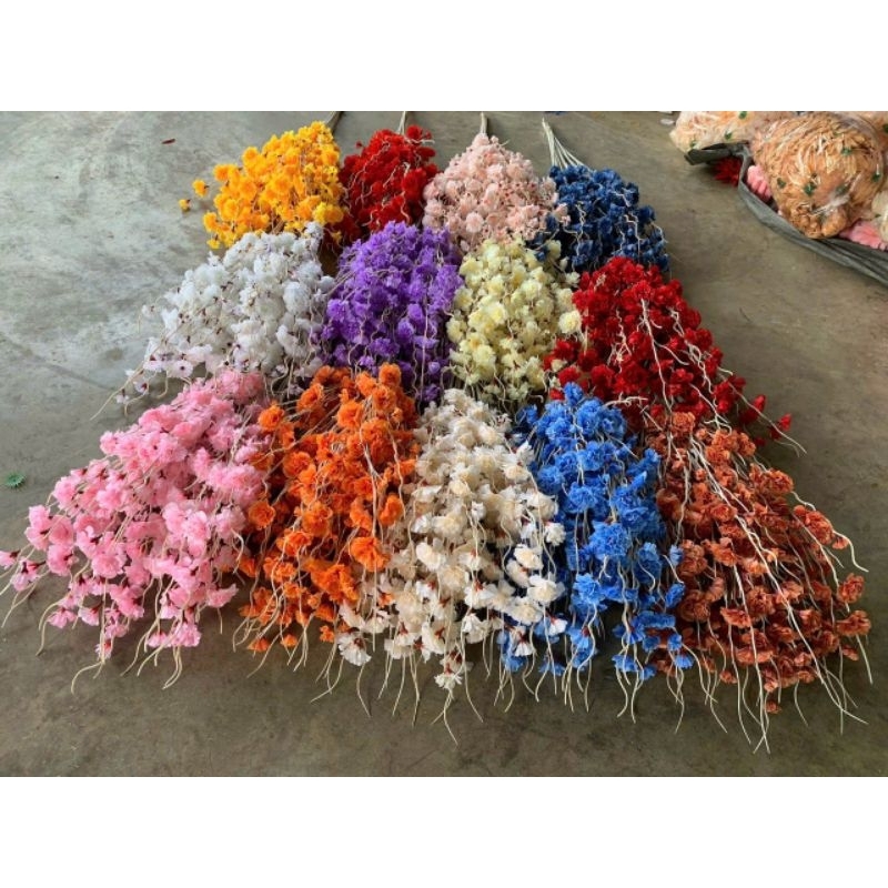 Cành hoa Đào Râu giả (dài 1M) - Đào râu trang trí cổng cưới, cắm bình ...