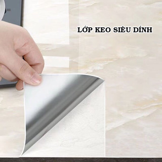 Cuộn 10M Giấy Decal dán bếp tráng nhôm, dán tường vân đá khổ rộng 60cm chống nước và chịu nhiệt độ cao QD011