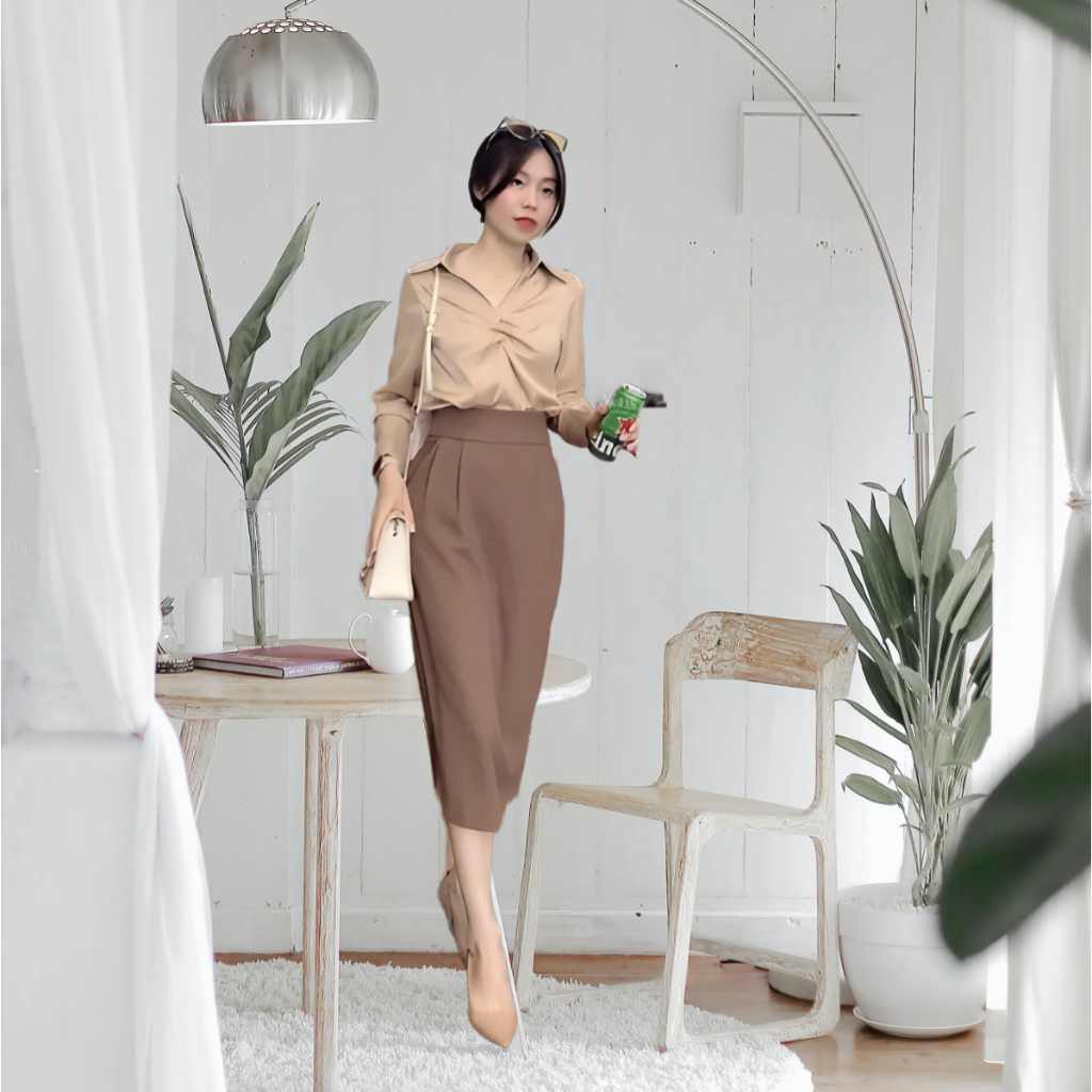 Chân Váy Bomber_2 Lớp, Chân Váy Bút Chì Che Khuyết Điểm_Chất Vitex Cao Cấp_CV05