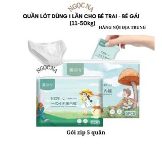 Quần lót dùng 1 lần cho bé trai bé gái, 100% chất liệu cotton, đáy quần 2 lớp đủ size