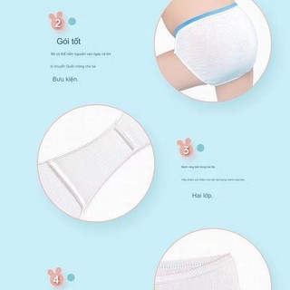 Quần lót dùng 1 lần cho bé trai bé gái, 100% chất liệu cotton, đáy quần 2 lớp đủ size