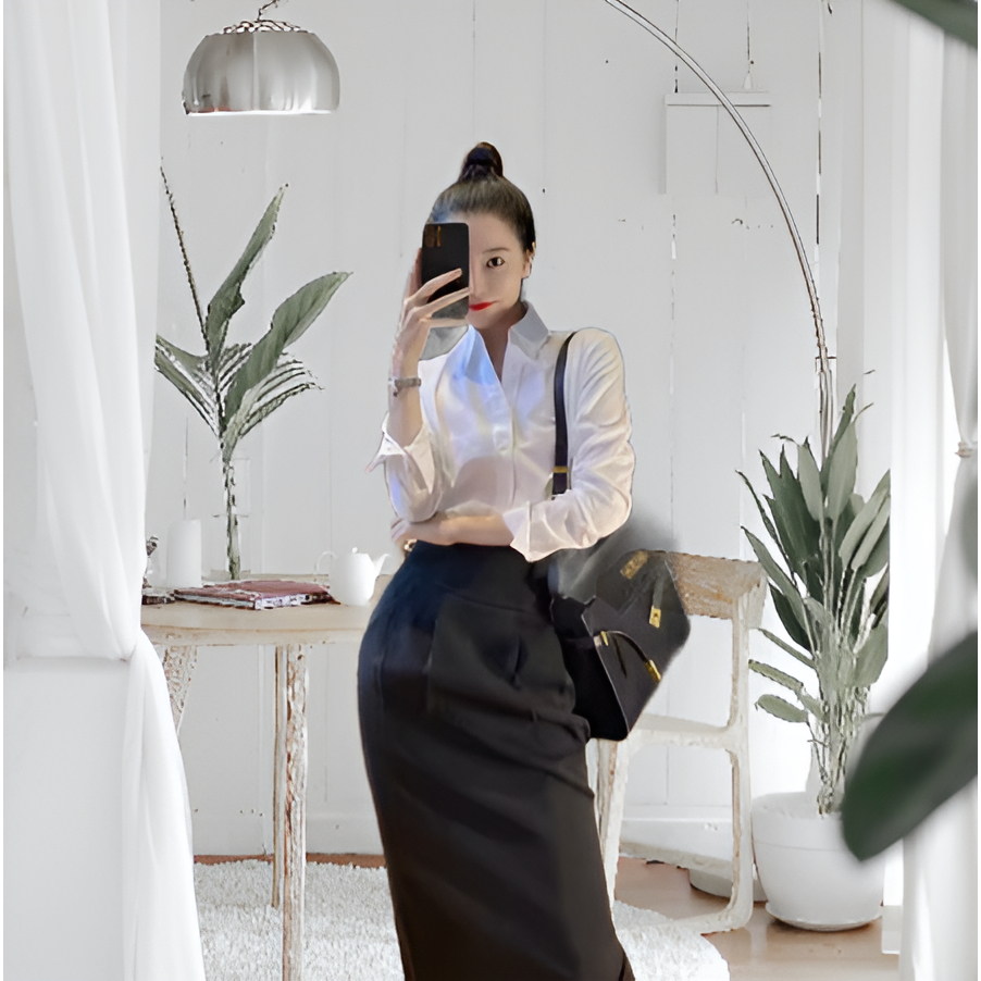 Chân Váy Bút Chì Dáng BAGGY Che Bụng Dài 85cm Hack Chiều Cao,Chất Liệu Vitex, Thời Trang Công Sở Nữ_CV92