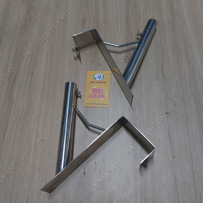 Giá cắm cờ tổ quốc inox -Bát inox gắn cờ - Bass treo cờ gài hộp lan can ...