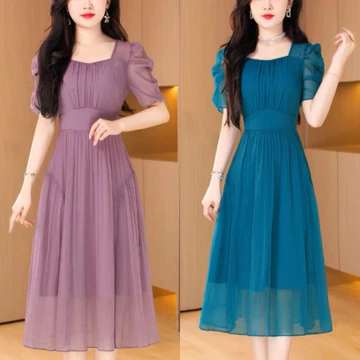 Đầm trung niên, váy trung niên H36 thiết kế trẻ trung sang trọng tặng mẹ