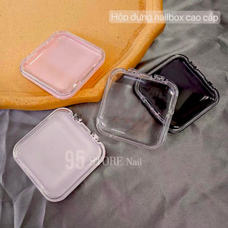 Hộp đựng nailbox cao cấp bằng meka - ( combo 5 hộp ) đựng móng giả kích thước 7.5cm