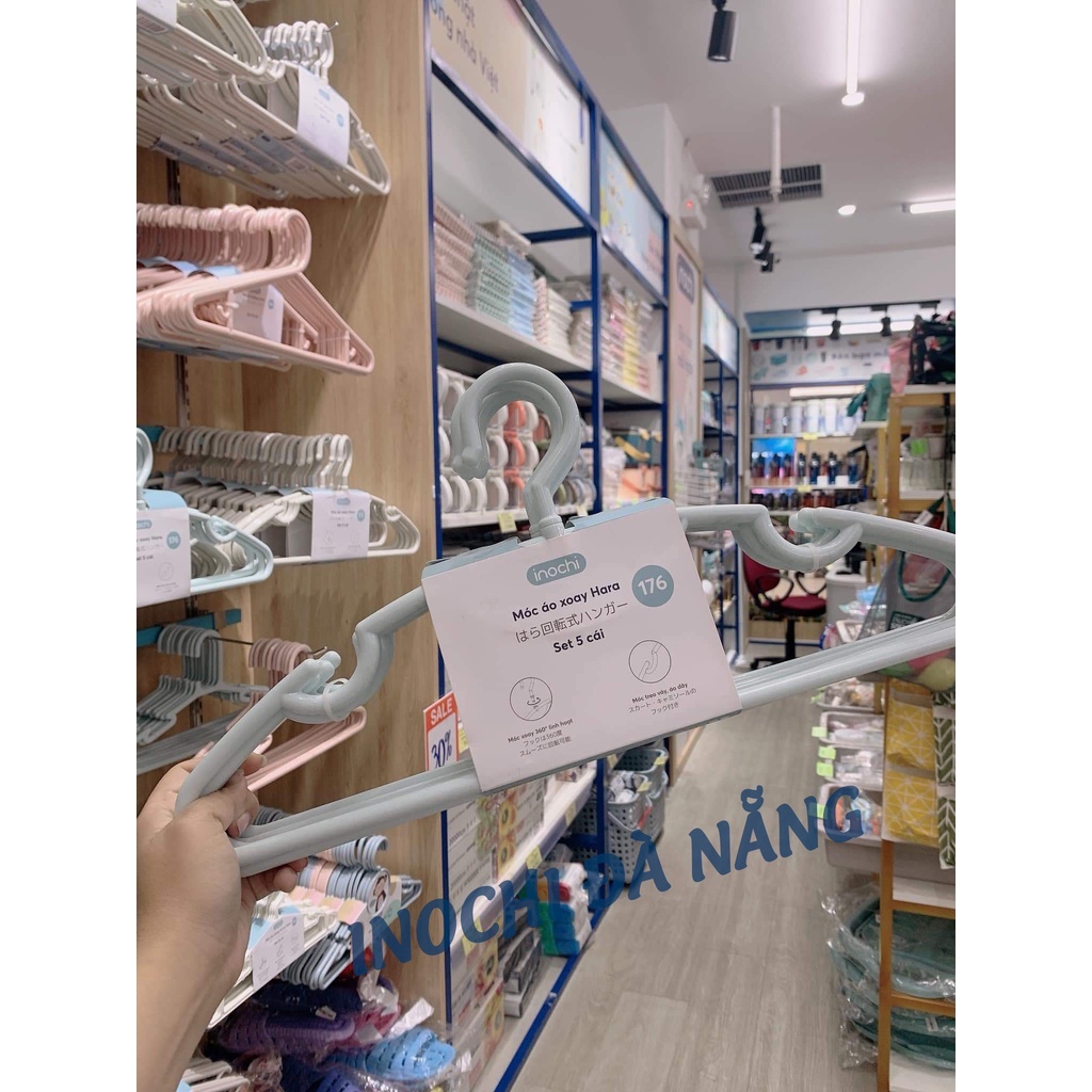 Set 5 móc áo NGƯỜI LỚN bền, tiện dụng tiêu chuẩn Nhật Inochi