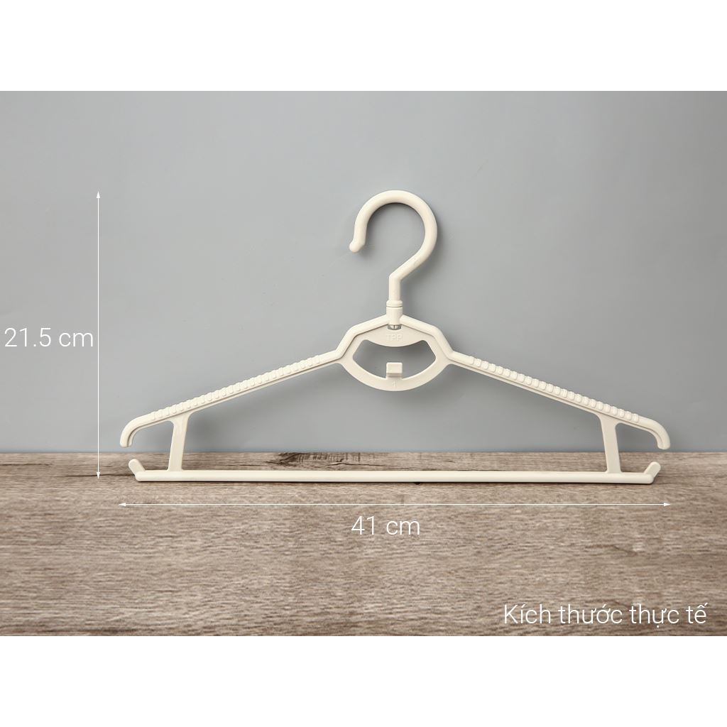 Set 5 móc áo NGƯỜI LỚN bền, tiện dụng tiêu chuẩn Nhật Inochi
