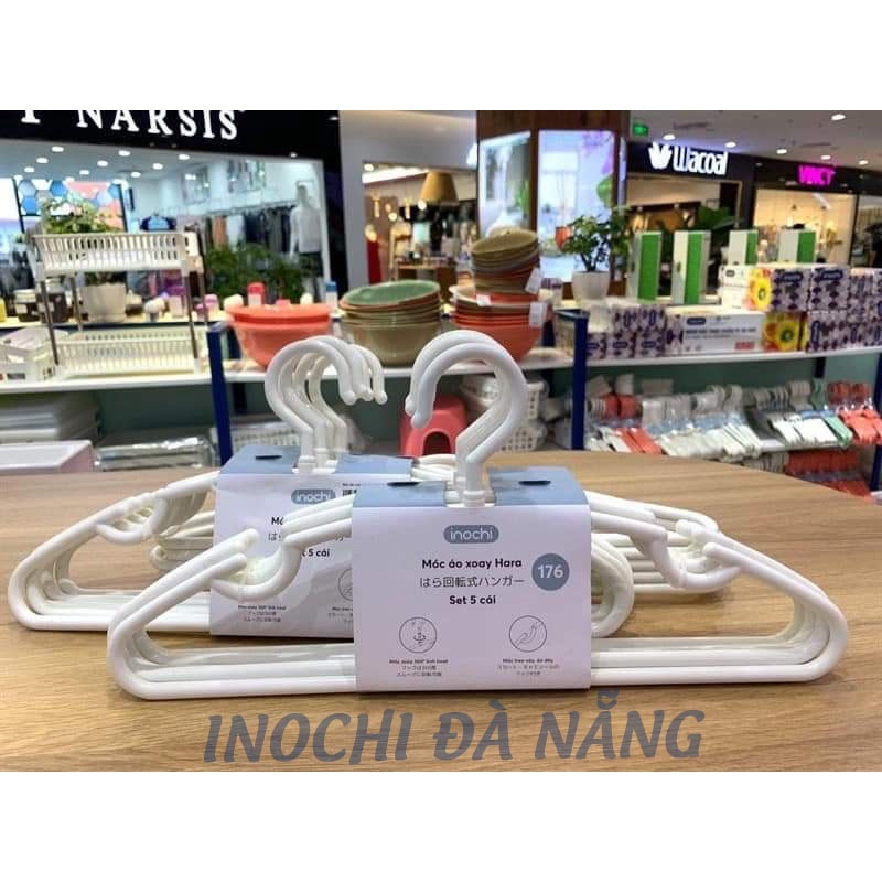 Set 5 móc áo NGƯỜI LỚN bền, tiện dụng tiêu chuẩn Nhật Inochi