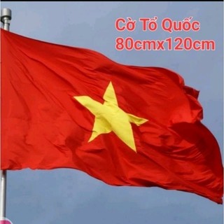 Lá cờ tổ quốc 120 x 80 ,cờ đỏ sao vàng vải sa tanh cao cấp dày dặn