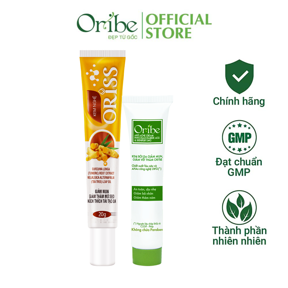 Ảnh Combo kem chấm mụn Oribe & kem nghệ Oriss giúp giảm mụn mờ thâm 1