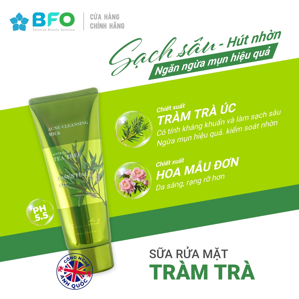 Ảnh Sữa Rửa Mặt Dưỡng Da Tinh Chất Tràm Trà Giảm Mụn Tami Natural 120ml 3