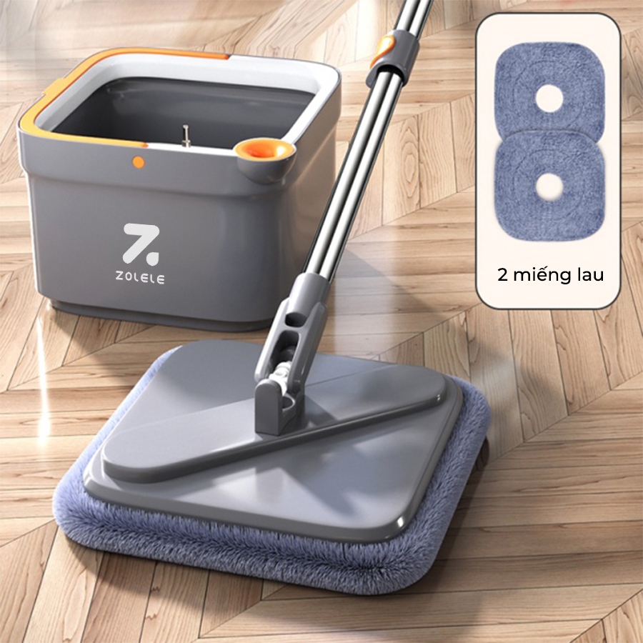 Ảnh Bộ cây lau nhà 360 độ ZOLELE tự tách nước bẩn ngăn nước sạch và nước bẩn thông minh M16 - Chính hãng 4