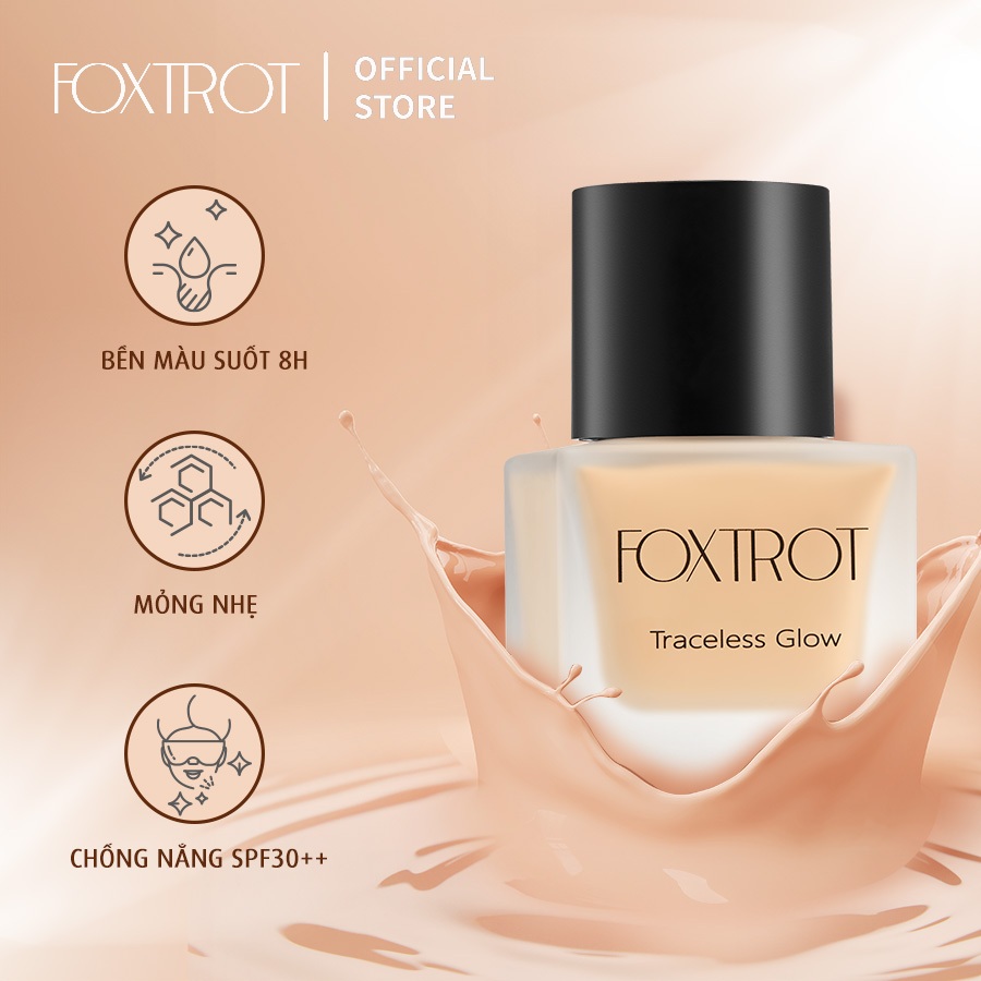 Product image Kem Nền FOXTROT Dưỡng Ẩm Căng Bóng TRACELESS GLOW Che Phủ Cao Chống Nắng 35ml 1