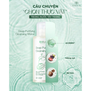 Nước tẩy trang lành tính dịu da DEEP PURIFYING CLEANSING WATER BIBALA 300ML