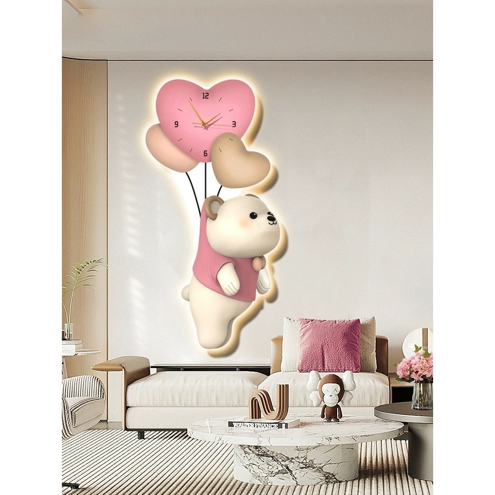 Tranh gấu và bóng bay treo phòng khách, phòng ngủ làm quà tặng và decor