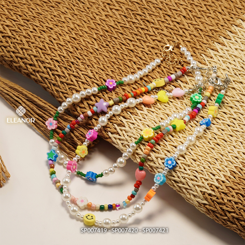 Dây chuyền nữ đi biển Eleanor Accessories sao biển đính charm nhiều màu phụ kiện biển vòng cổ 7419