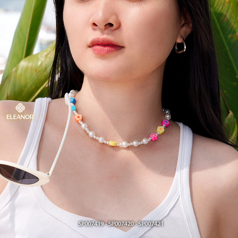 Dây chuyền nữ đi biển Eleanor Accessories sao biển đính charm nhiều màu phụ kiện biển vòng cổ 7419