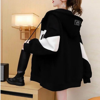 ÁO KHOÁC NỈ FORM RỘNG PHỐI VIỀN MÀU NGANG CHỮ OUR THÊU BASIC THỜI TRANG