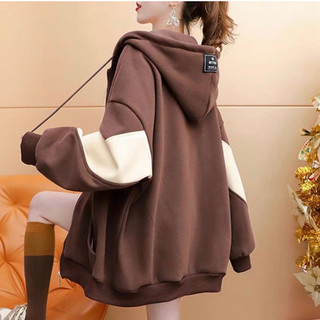 ÁO KHOÁC NỈ FORM RỘNG PHỐI VIỀN MÀU NGANG CHỮ OUR THÊU BASIC THỜI TRANG