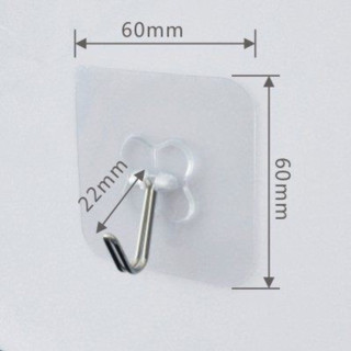 ( Combo 10 ) Móc Dán Tường, Móc Dán Tường Chịu Lực Siêu Dính Chắc Chắn 6x6cm